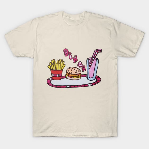 Fast food diner! T-Shirt by MiaB Drawings